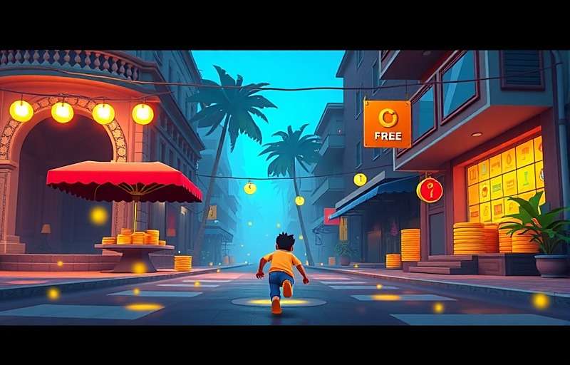 Pixel Runner 3D gameplay showing Indian street scene with runner collecting coins